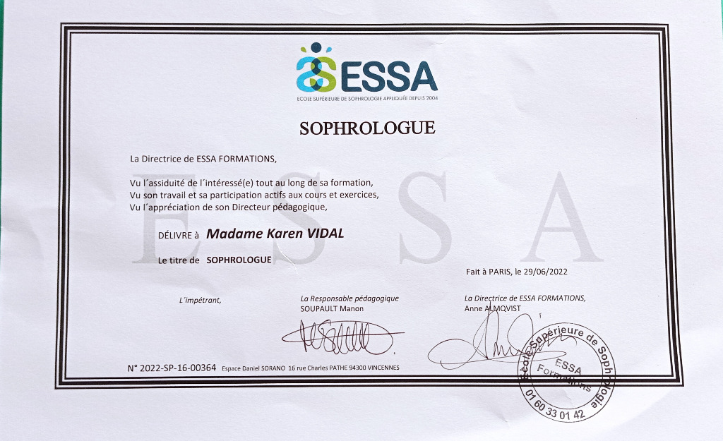 photo diplome Karen Vidal