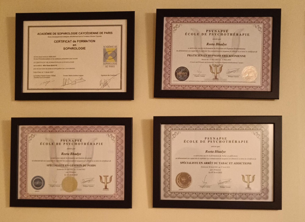 photo diplome Reeta Sophro