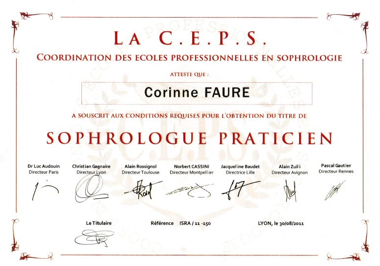 photo diplome Corinne Faure