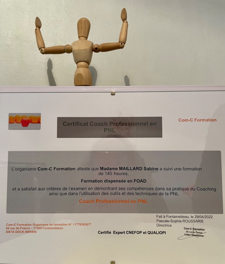 photo diplome SaM Coaching (Sabine)