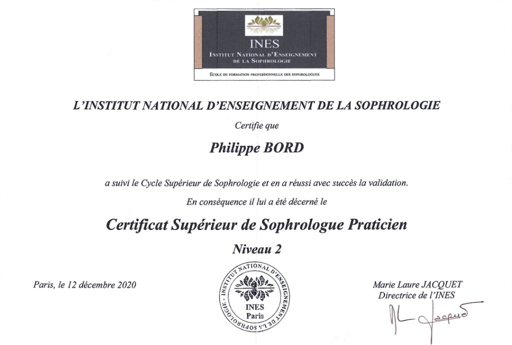 photo diplome Philippe BORD