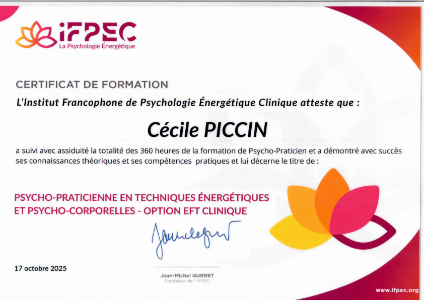 photo diplome Piccin Cécile