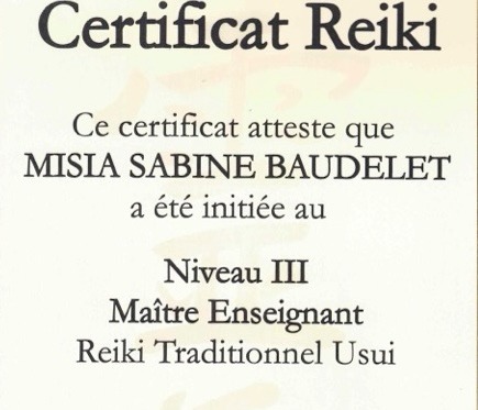 photo diplome Alchimie des Énergies