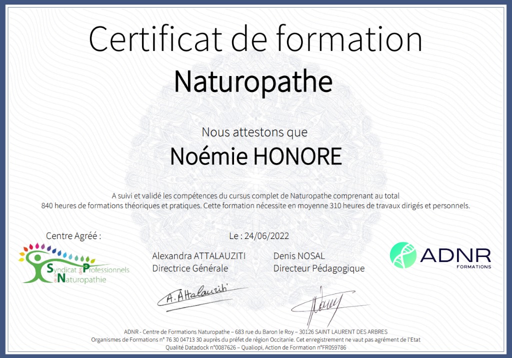 photo diplome Noëmie Honoré
