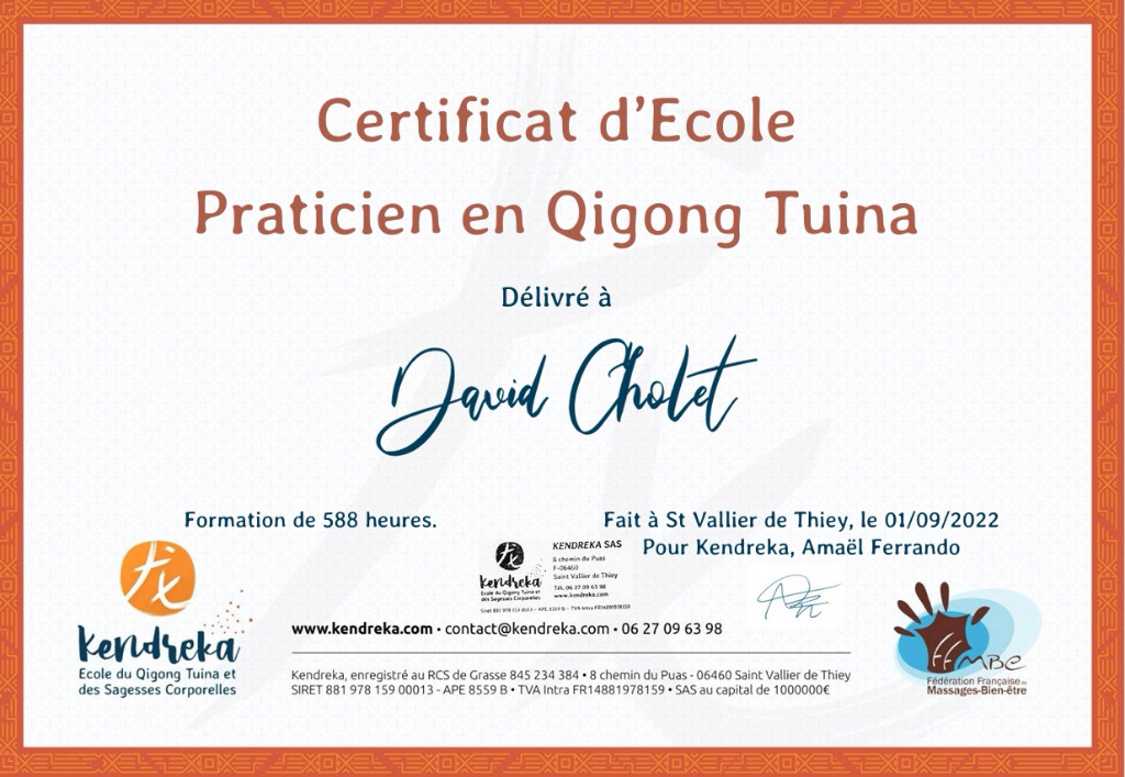 photo diplome David Cholet 