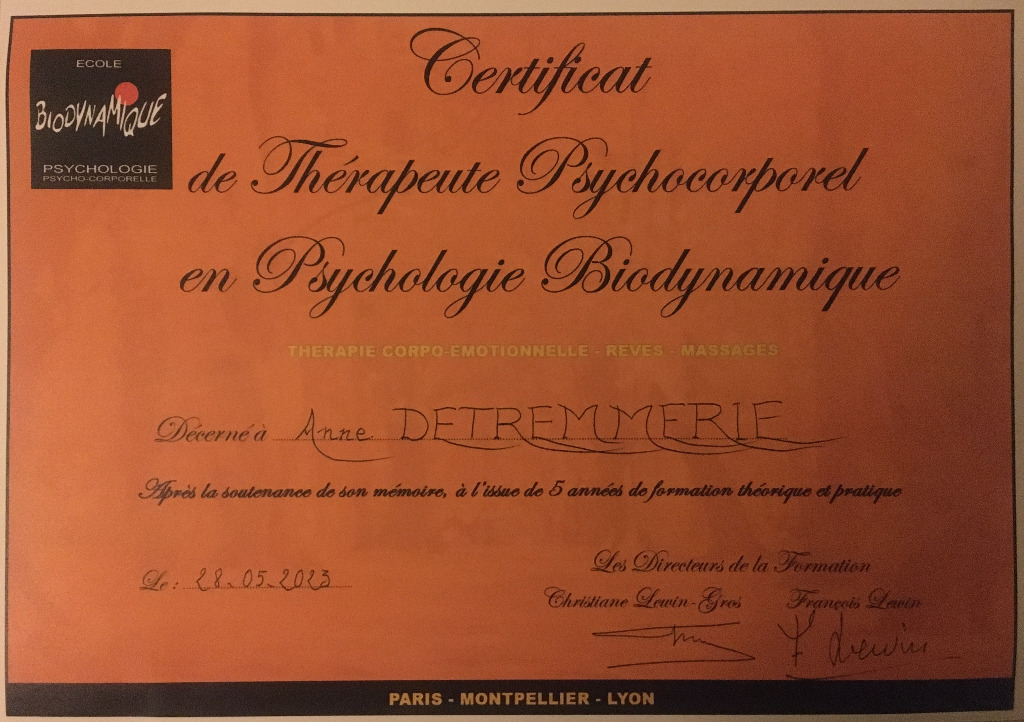 photo diplome Anne Detremmerie