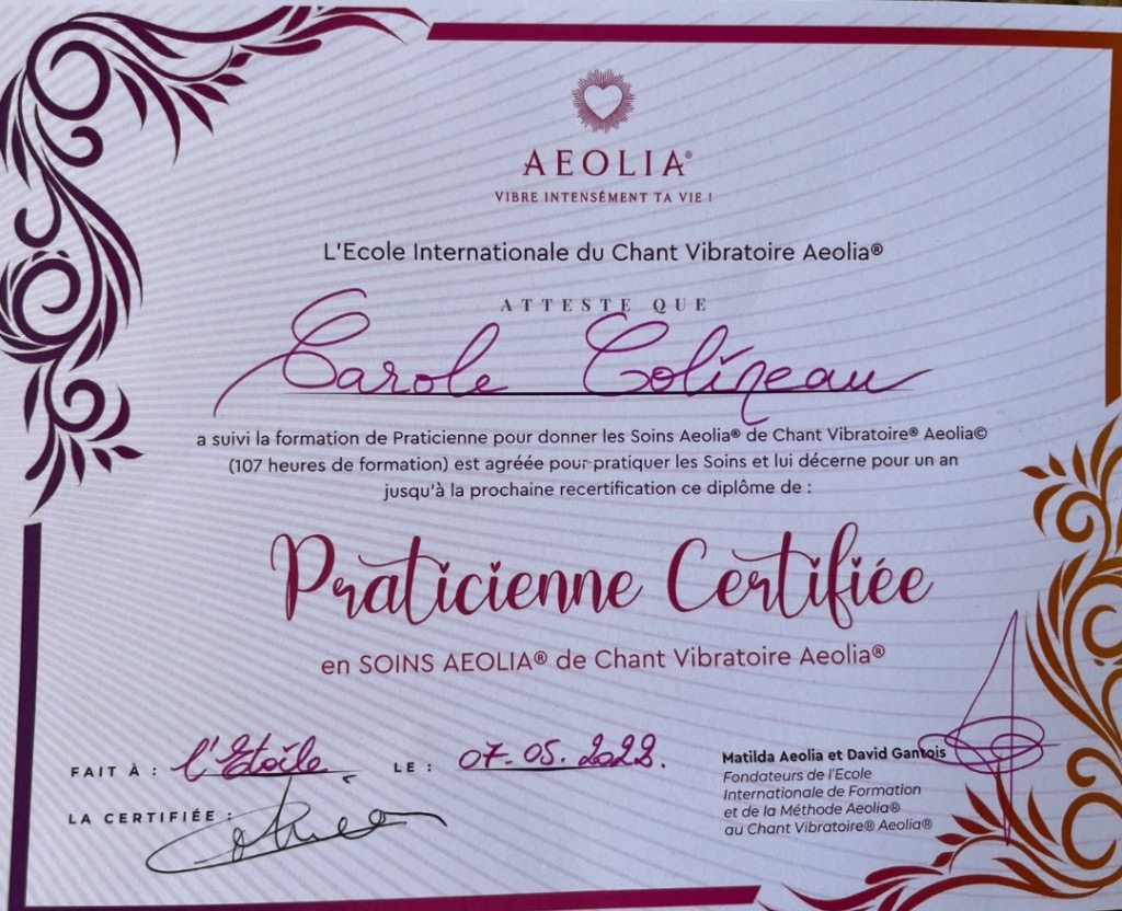 photo diplome Carole Colineau