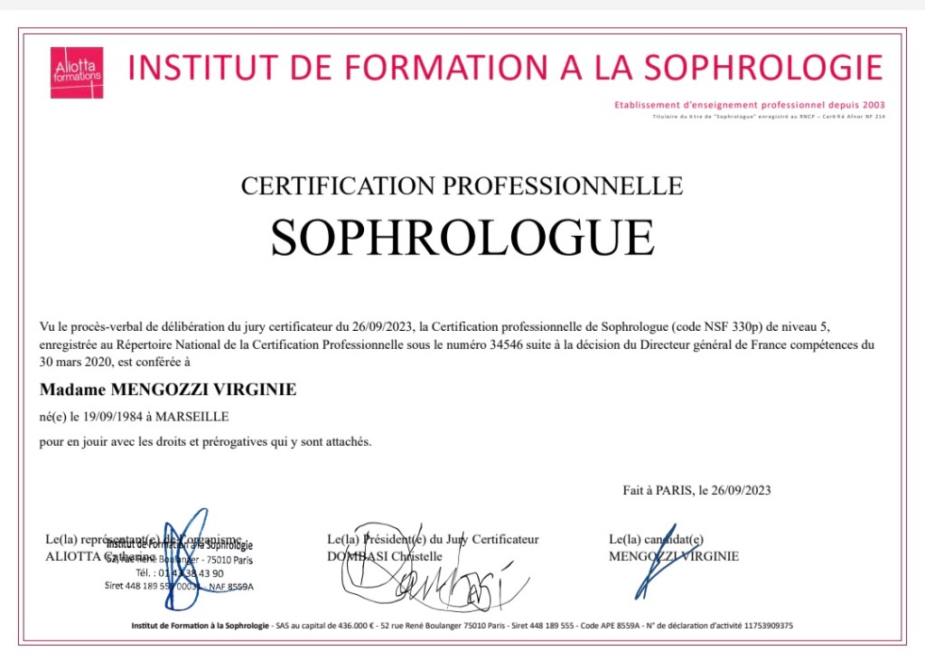 photo diplome Virginie Mengozzi 