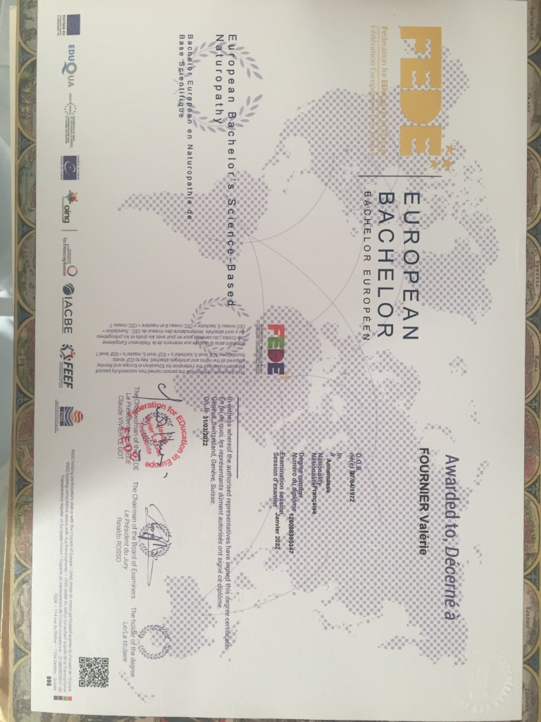 photo diplome Valérie Fournier