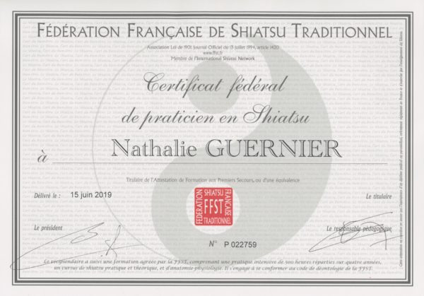 photo diplome GUERNIER Nathalie