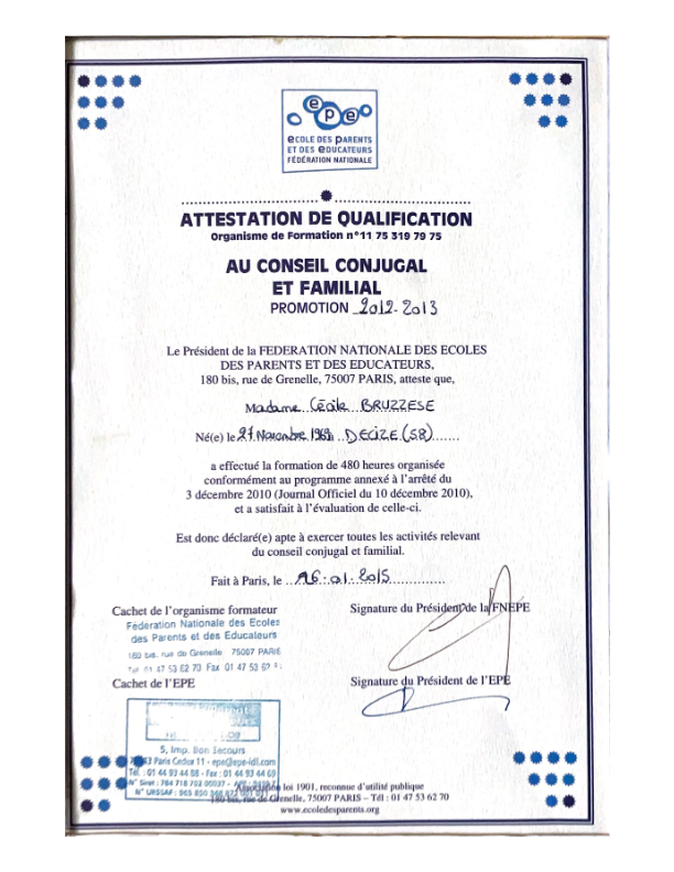 photo diplome Cecile bruzzese