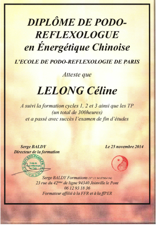 photo diplome Céline Lelong 