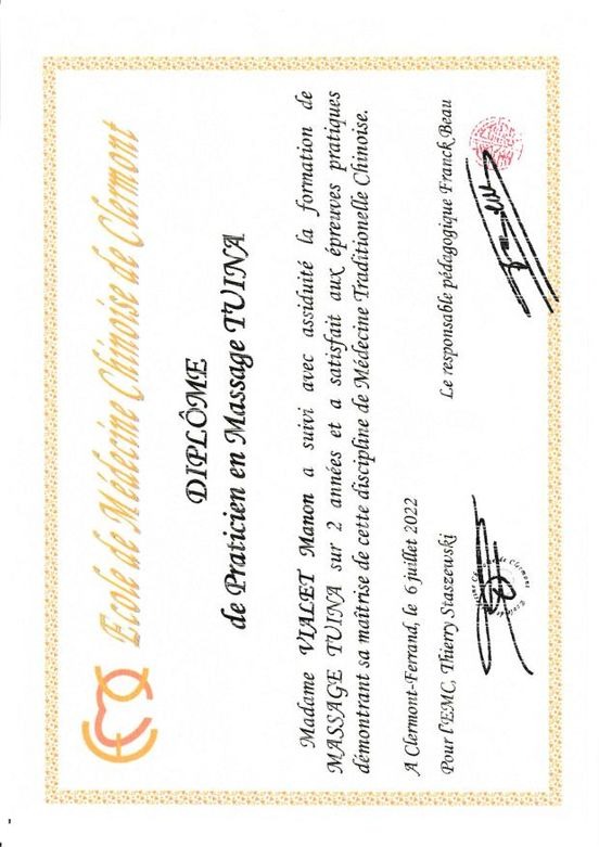 photo diplome VIALET Manon