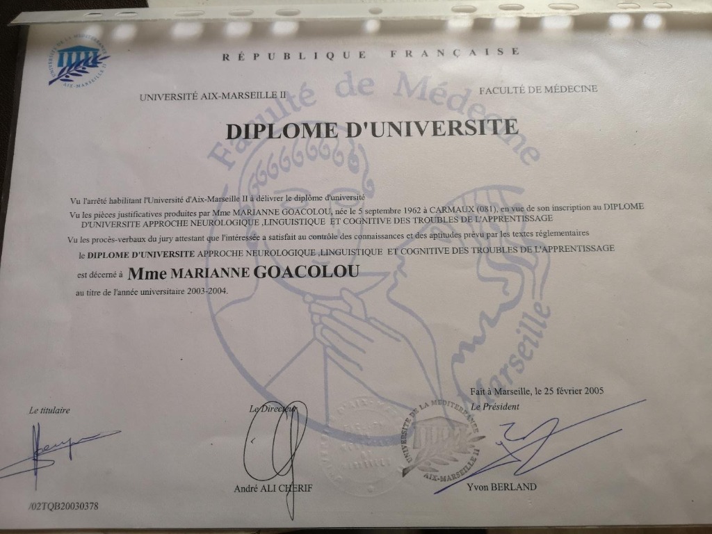 photo diplome Énergie et Soin