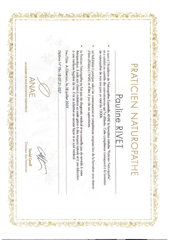 photo diplome Pauline Rivet