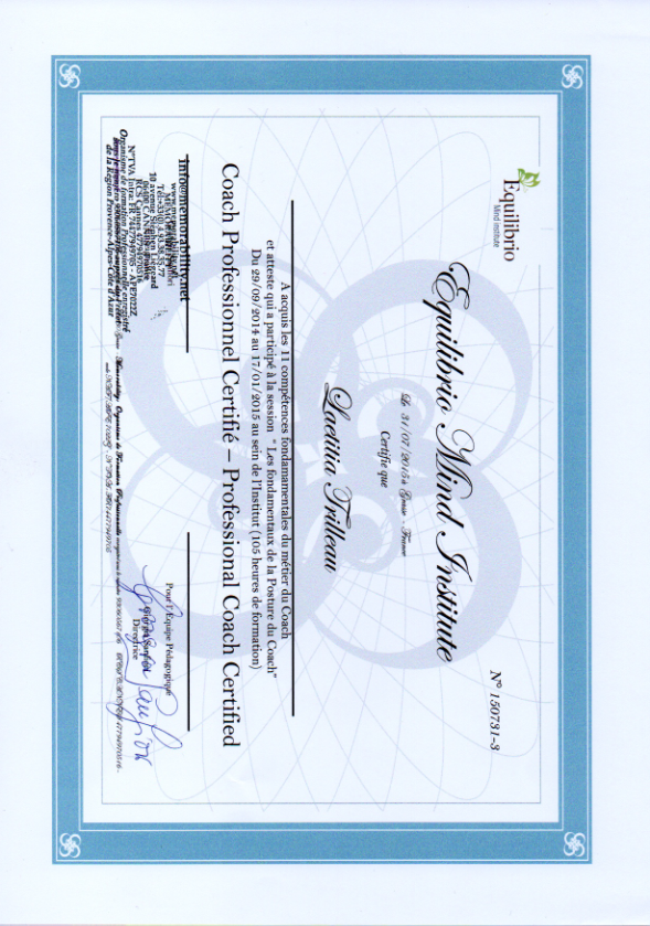 photo diplome TRILLEAU Laetitia