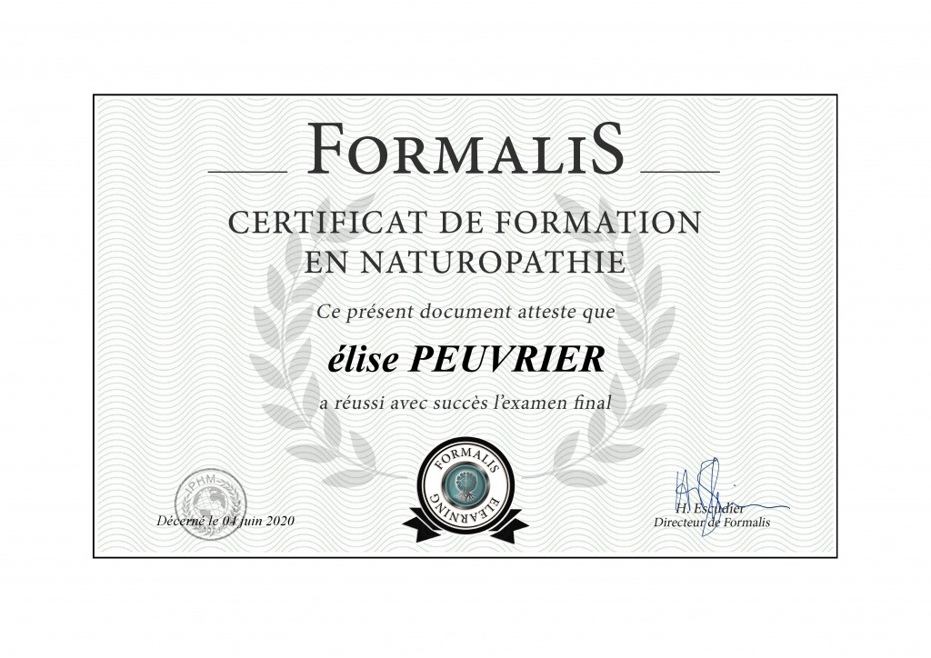 photo diplome Élise Peuvrier