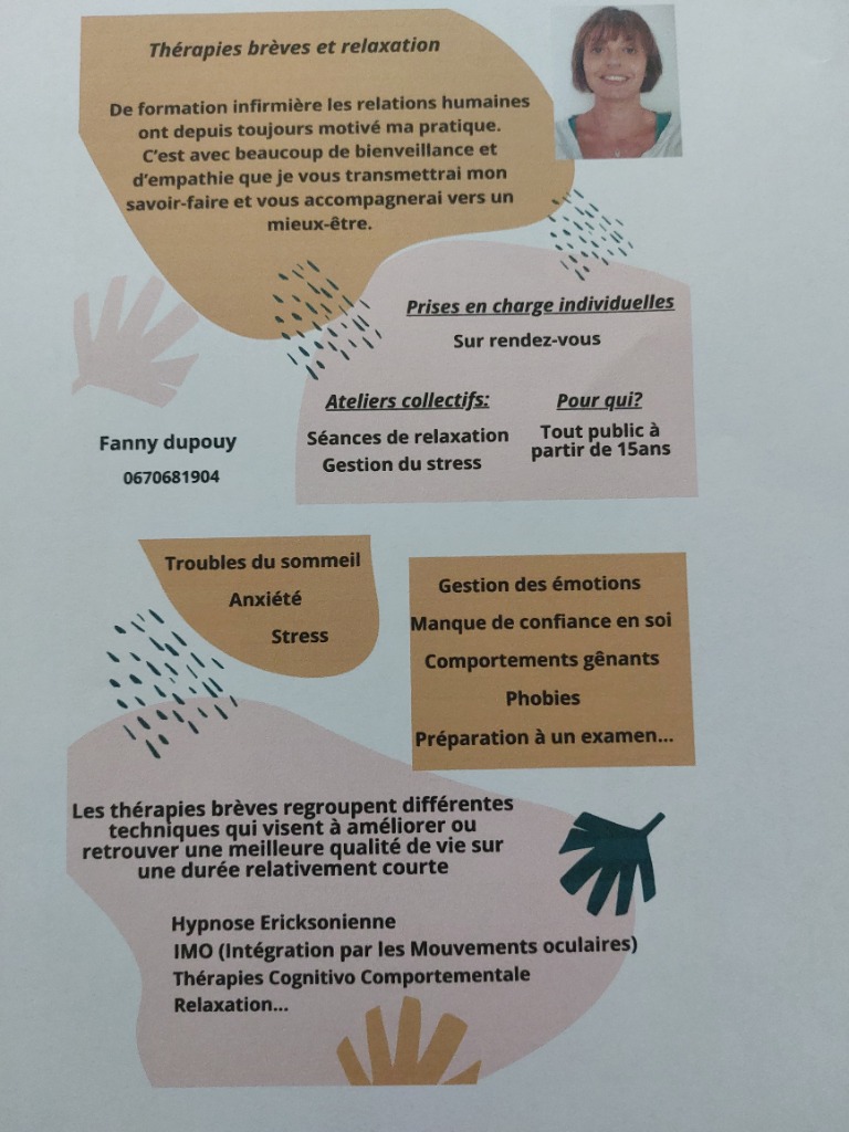 photo activite Fanny Dupouy thérapies brèves 