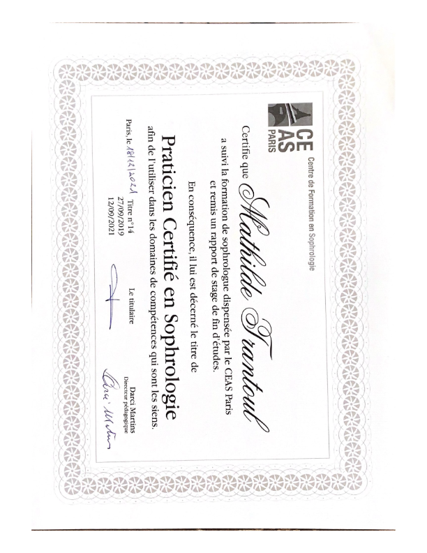 photo diplome Trantoul Mathilde