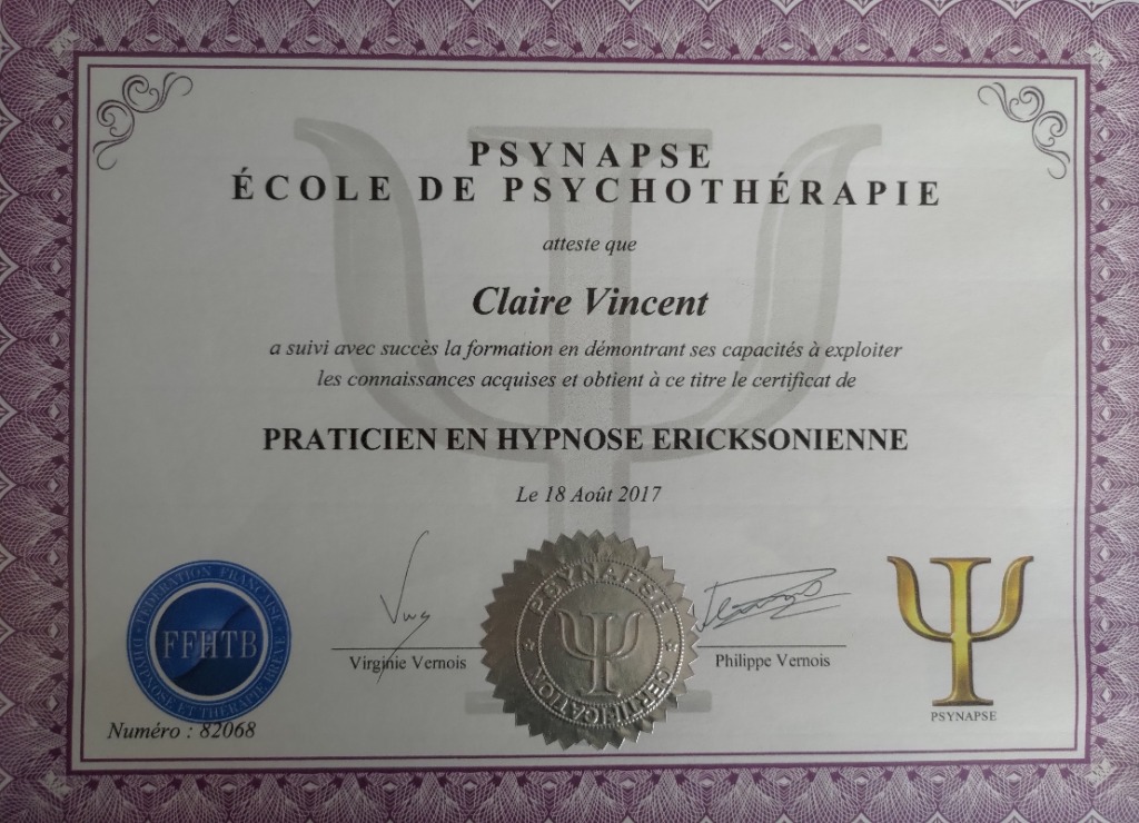 photo diplome Claire VINCENT