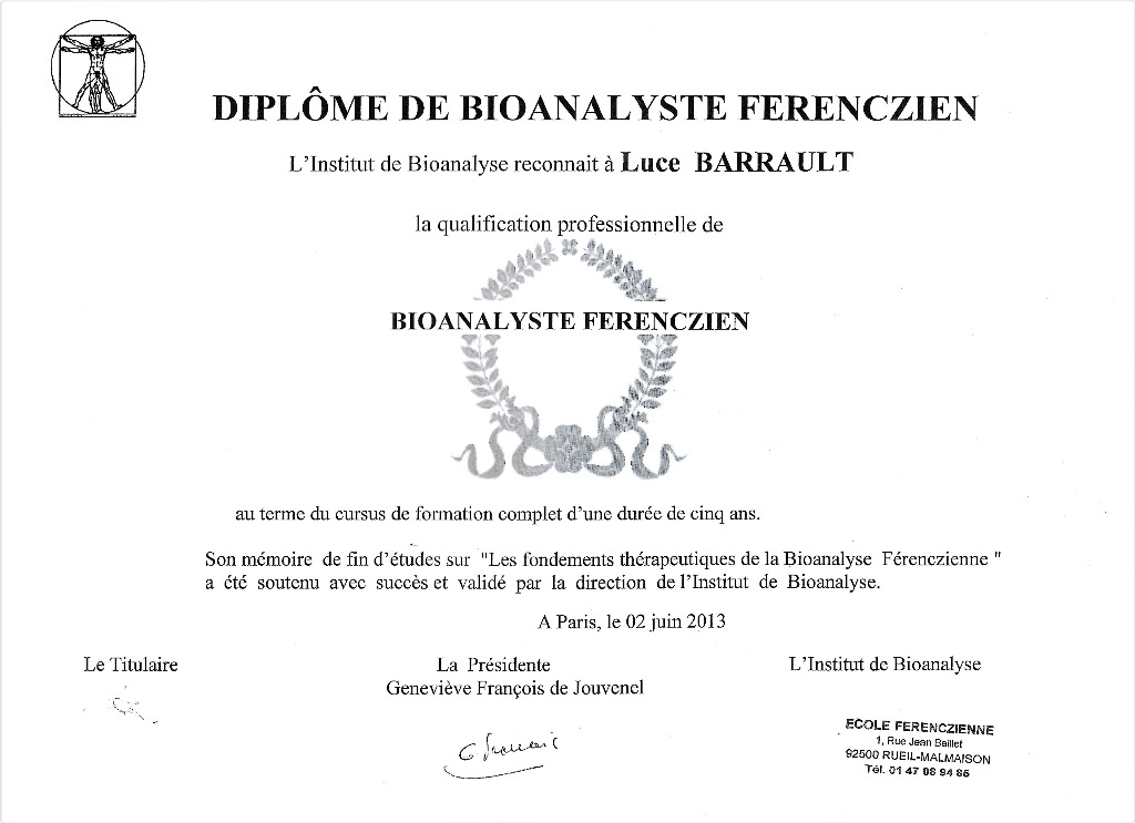 photo diplome Luce Barrault