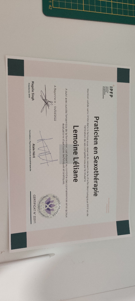 photo diplome Léliane LEMOINE