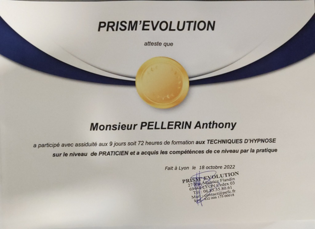 photo diplome Anthony pellerin