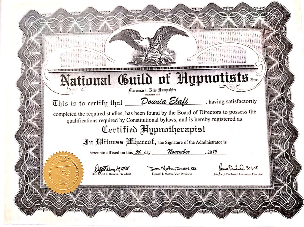 photo diplome Dounia cupping massage