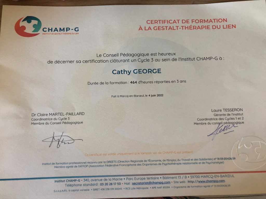 photo diplome CATHY GEORGE