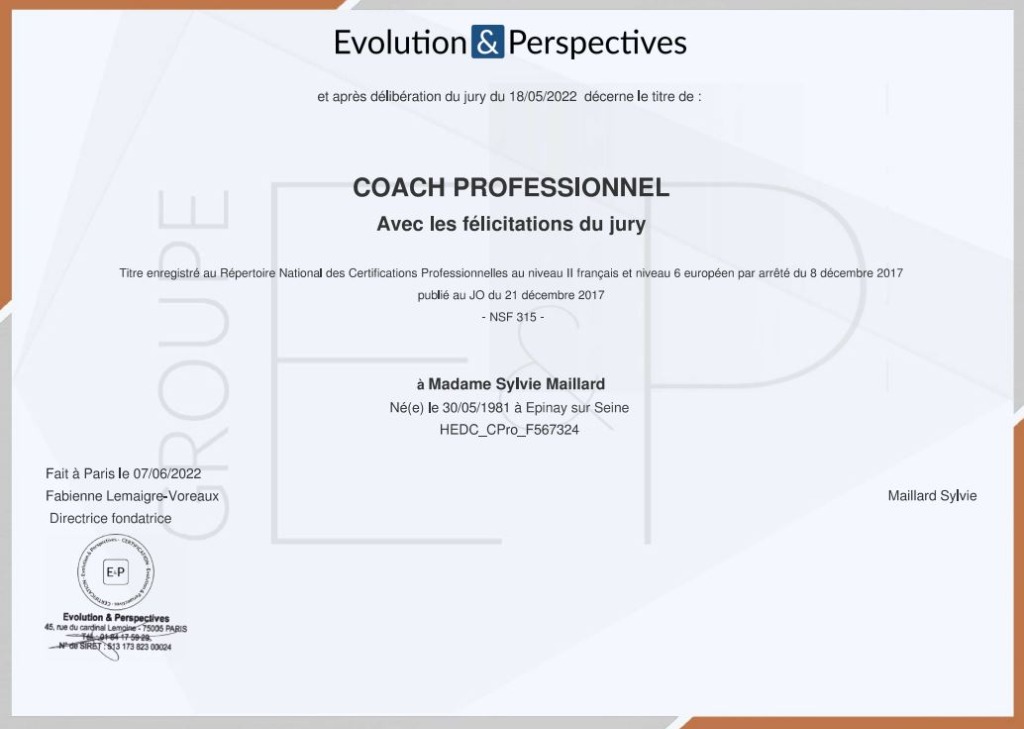 photo diplome Sylvie MAILLARD