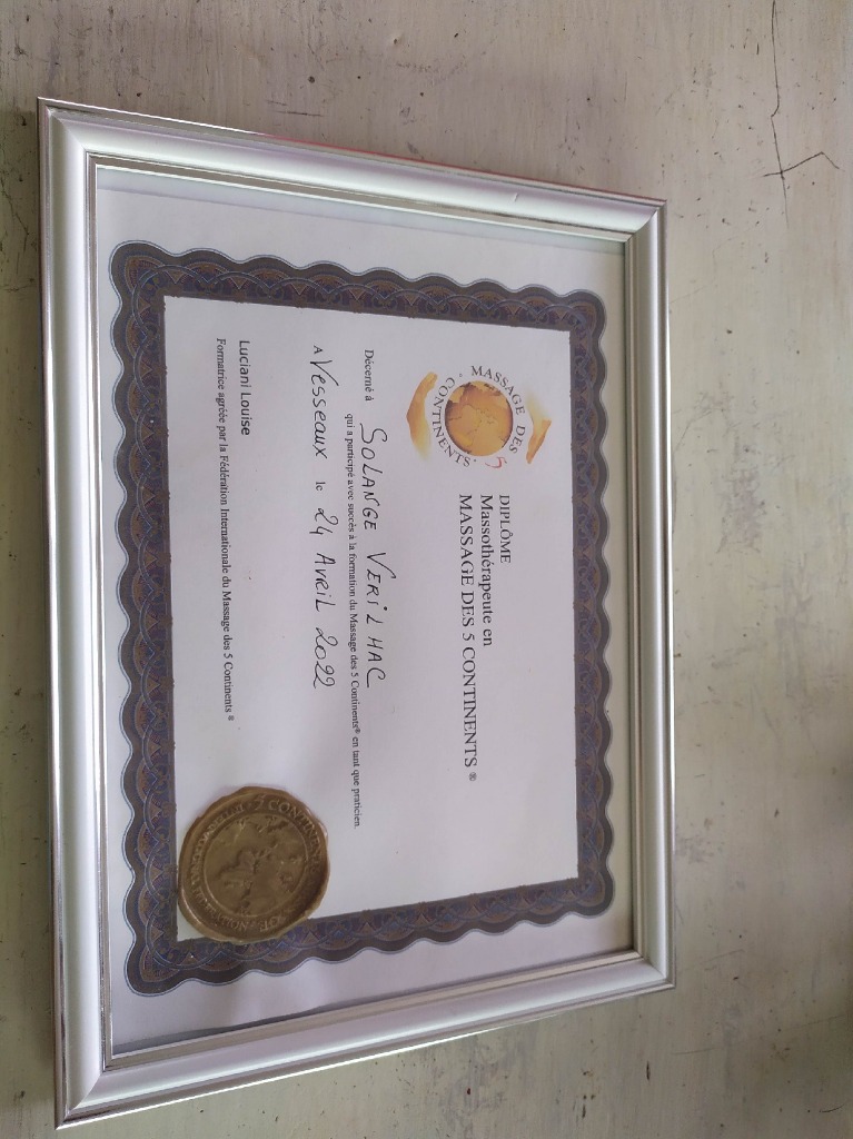 photo diplome SOLANGE VERILHAC