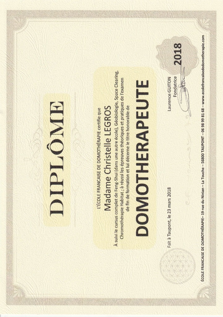 photo diplome Terafe’i - Christelle LEGROS