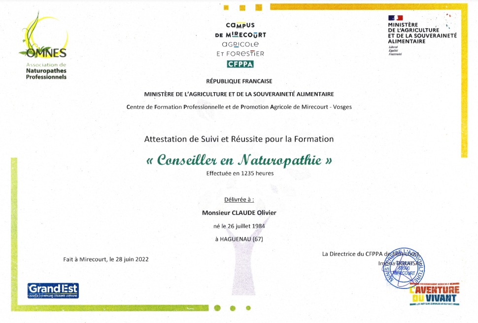 photo diplome Naturolivier