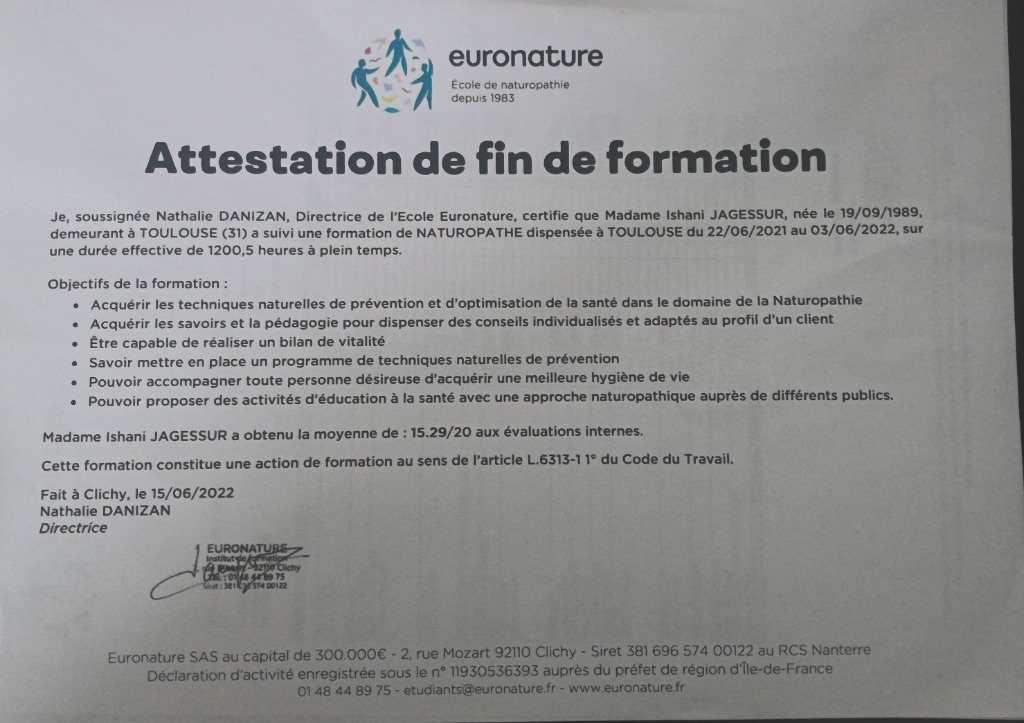 photo diplome Ishani Jagessur