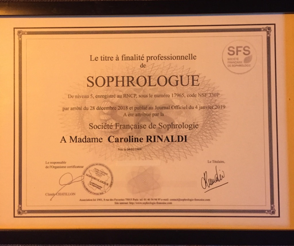 photo diplome Caroline Rinaldi