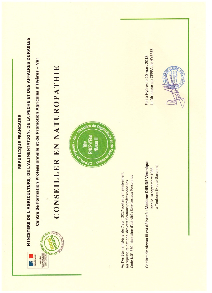 photo diplome Dieudé Véronique