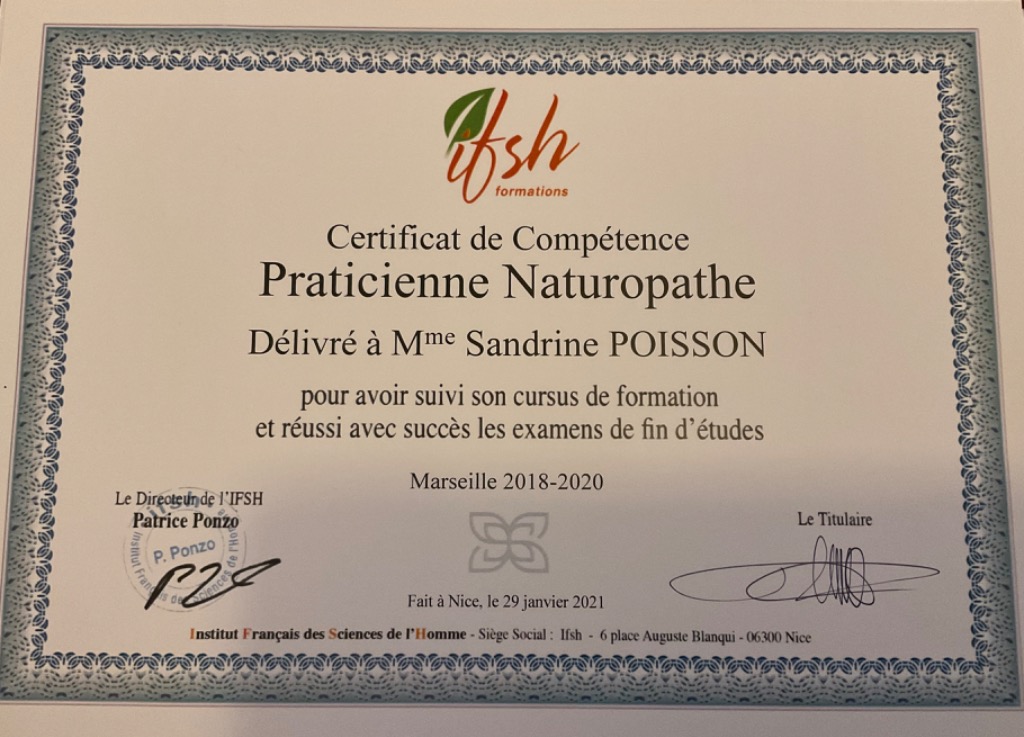 photo diplome Sandrine Poisson