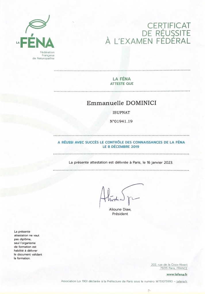 photo diplome Emmanuelle DOMINICI 