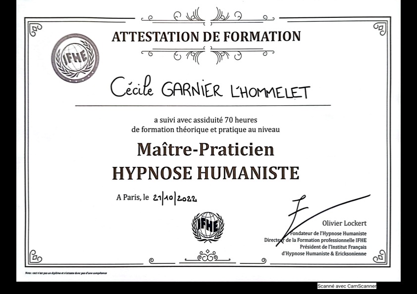 photo diplome Cécile L’Hommelet EI