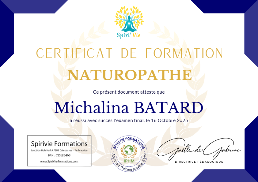 photo diplome MB Conseil (Les Remèdes de Gaïa)