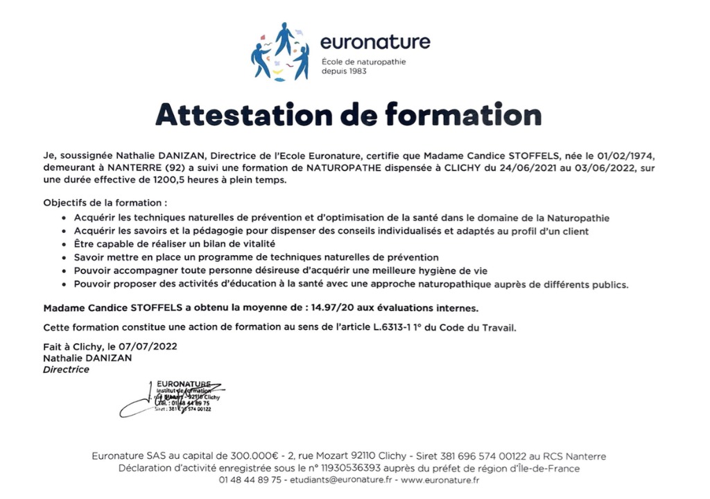 photo diplome CANDICE BILLY-STOFFELS