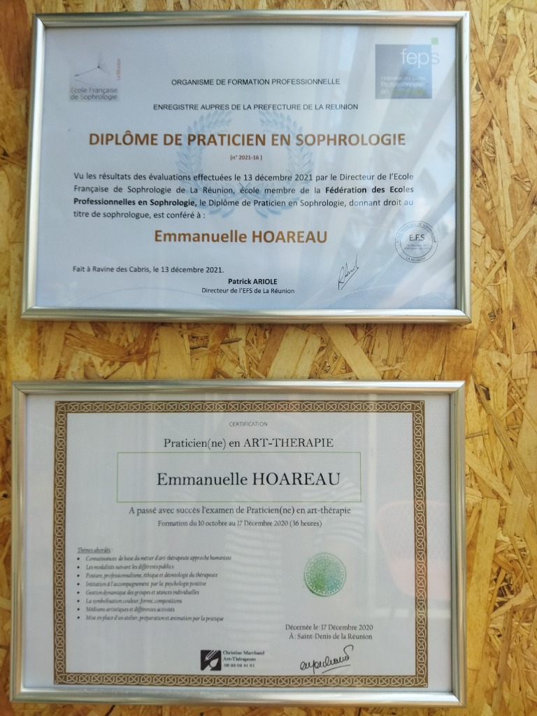 photo diplome Emmanuelle Hoareau