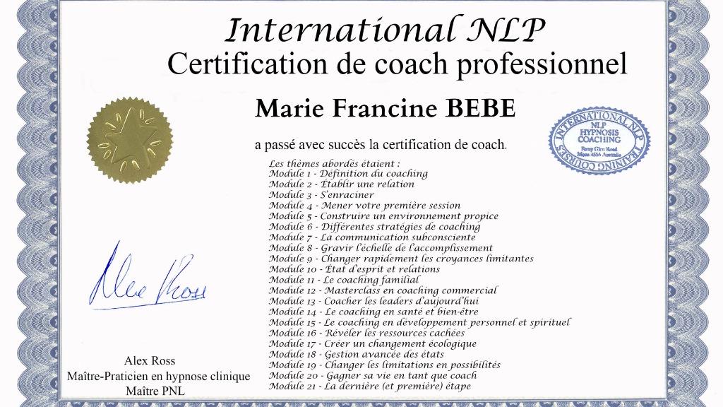 photo diplome Coaching Consulting