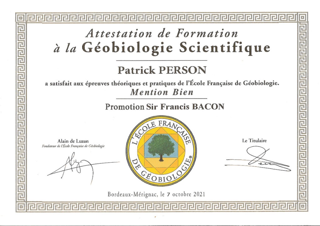 photo diplome Patrick PERSON
