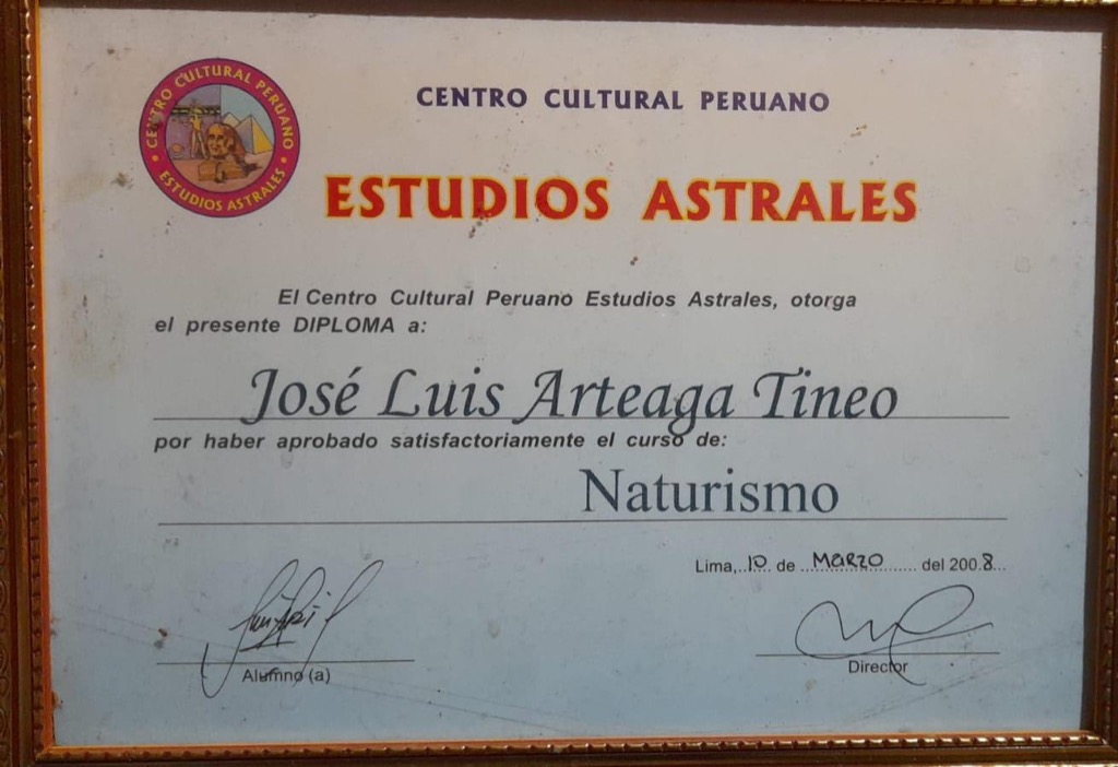 photo diplome Chaman Luchito