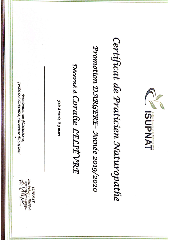 photo diplome Coralie Lelievre