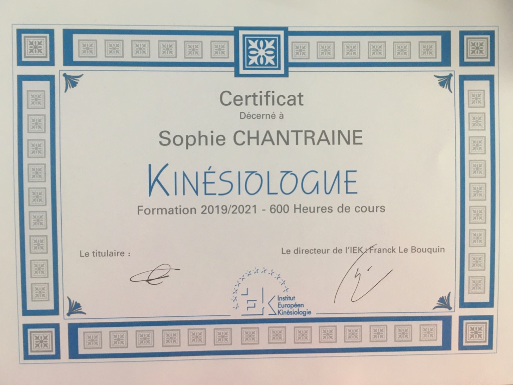 photo diplome Sophie Chantraine