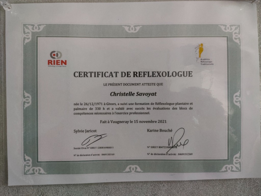photo diplome Chris Réflex’o EI /Christelle Savoyat