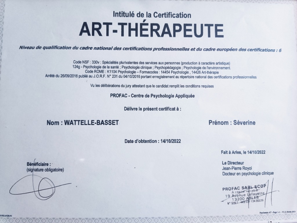 photo diplome Basset Séverine