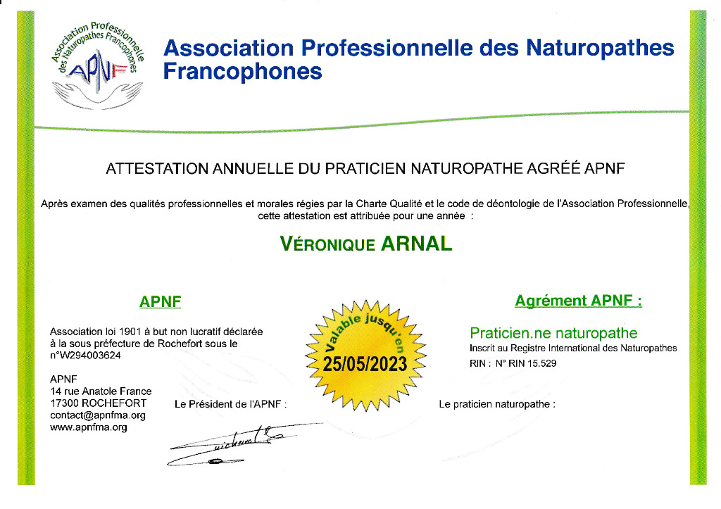 photo diplome Véronique ARNAL